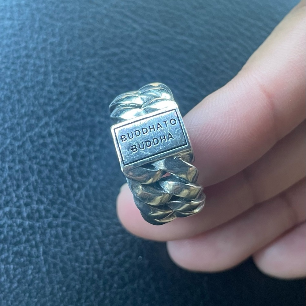 925 sterling silver Buddha to Buddha ring